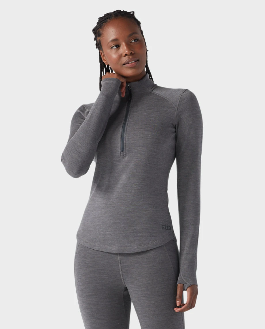 Women's Basis Midweight Merino Half Zip STIO Women's Basis Midweight Merino Half Zip -Stio Activewear 100285 111 1