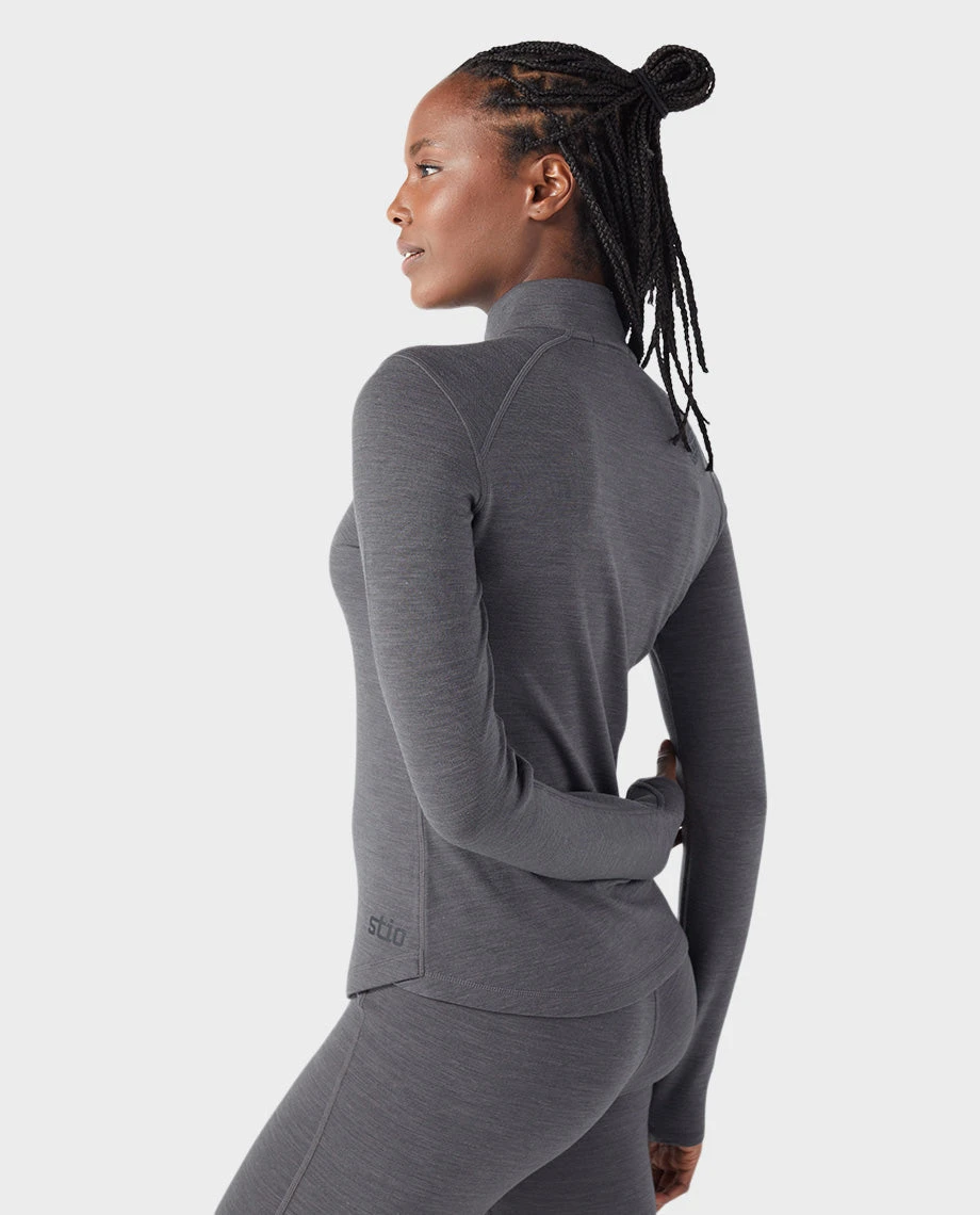 Women's Basis Midweight Merino Half Zip STIO Women's Basis Midweight Merino Half Zip -Stio Activewear 100285 111 2