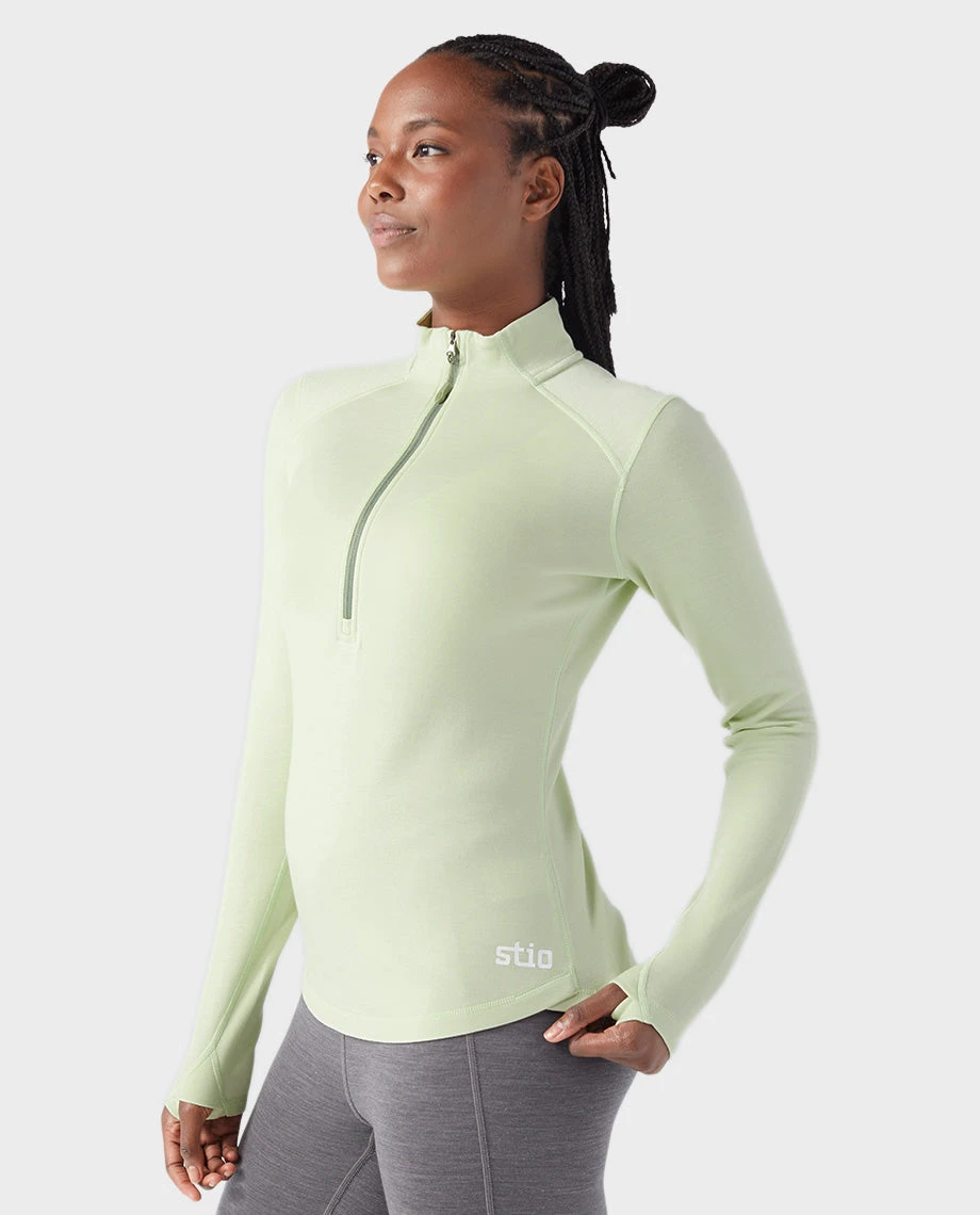 Women's Basis Midweight Merino Half Zip STIO Women's Basis Midweight Merino Half Zip -Stio Activewear 100285 725 1