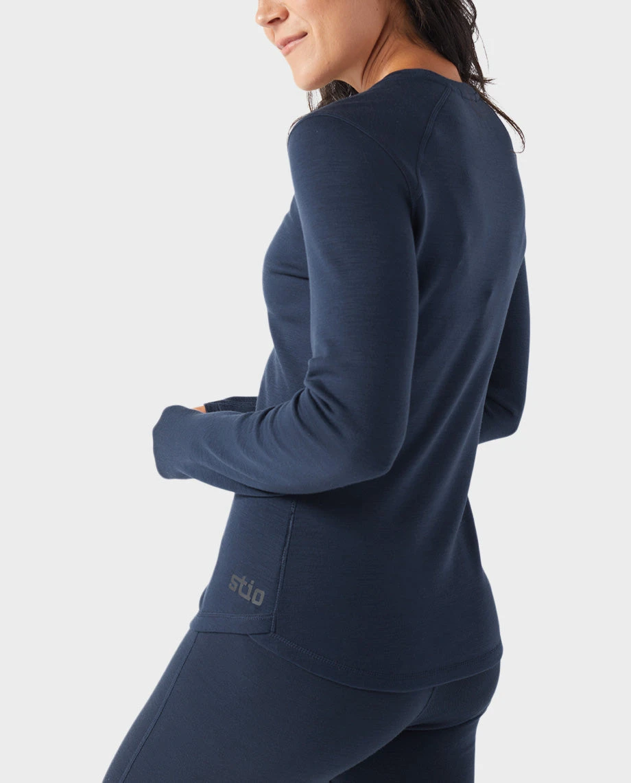Women's Basis Midweight Merino Crew STIO Women's Basis Midweight Merino Crew -Stio Activewear 100286 410 3