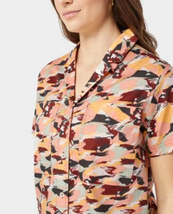STIO Women's Marion Printed Camp Shirt SS -Stio Activewear 100328 834 5 7bdef928 ce5e 4a34 b9fa 6dedbe934d40