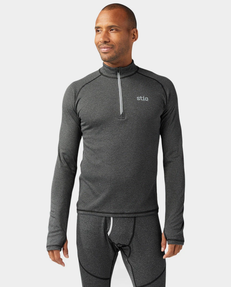 Men's Basis Power Wool™ Zip Neck STIO Men's Basis Power Wool™ Zip Neck -Stio Activewear 200058 102 1