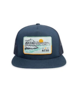 STIO Drift Patch Trucker -Stio Activewear Drift Patch Trucker Hat Navy Front New