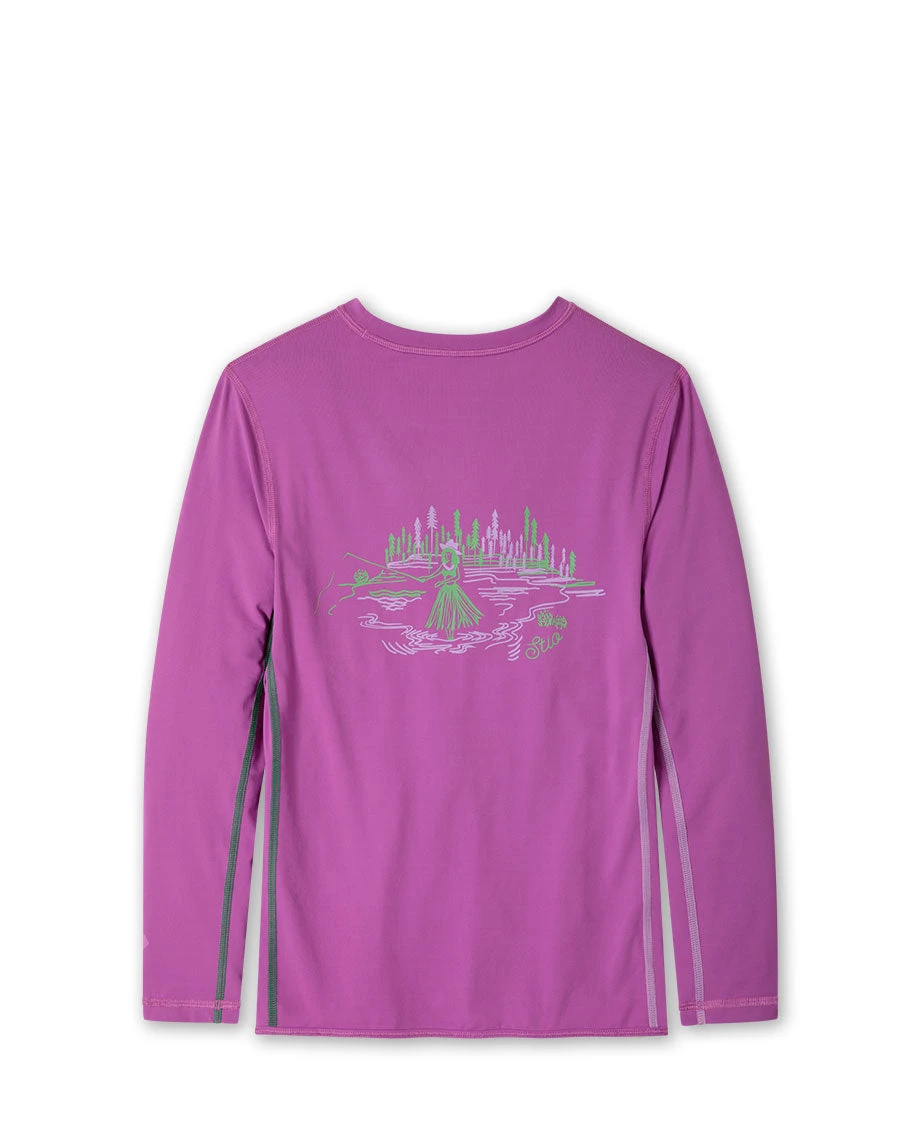 Kids' Hylas Crew LS STIO Kids' Hylas Crew LS -Stio Activewear Kids Hylas Crew LS Ripe Berry Back