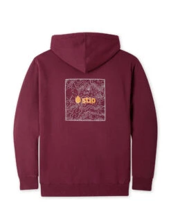STIO Navigator Hoodie 7 STIO Navigator Hoodie -Stio Activewear Unisex Navigator Hoodie Maroon Back