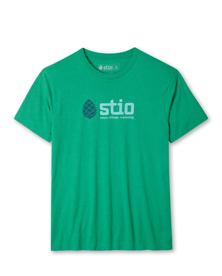 Stio Classic Mountain Studio Tee Stio Classic Mountain Studio Tee -Stio Activewear Unisex Stio Classic Teton Village Kelly Green Heather bc17c699 0bf1 415c 845b 2f116a98066f