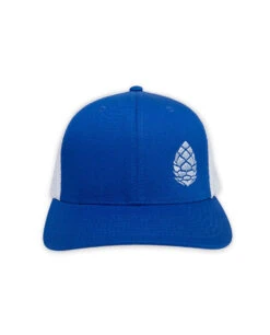 STIO Whitebark Pinecone Trucker -Stio Activewear Whitebark Pinecone Trucker Hat Royal White Front New
